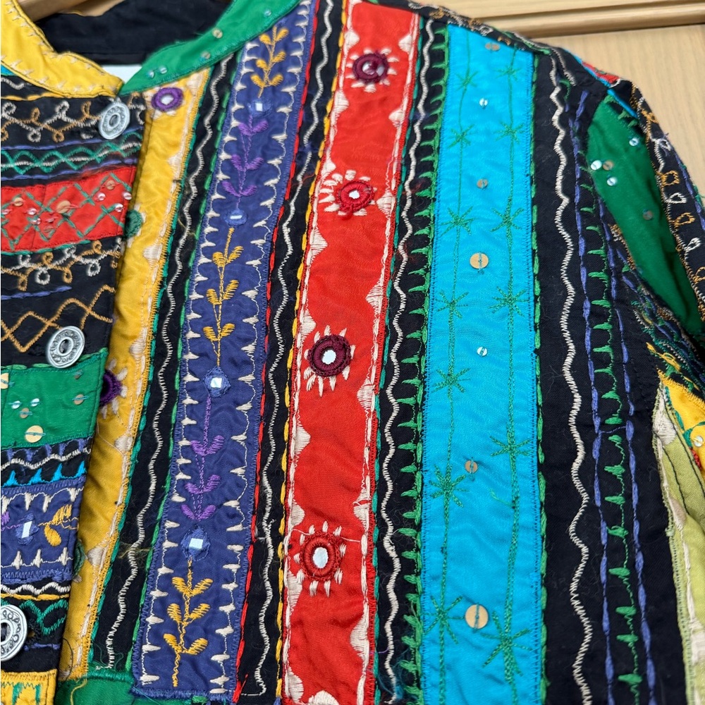 Chico's Multicolor Patchwork Blazer - image 6